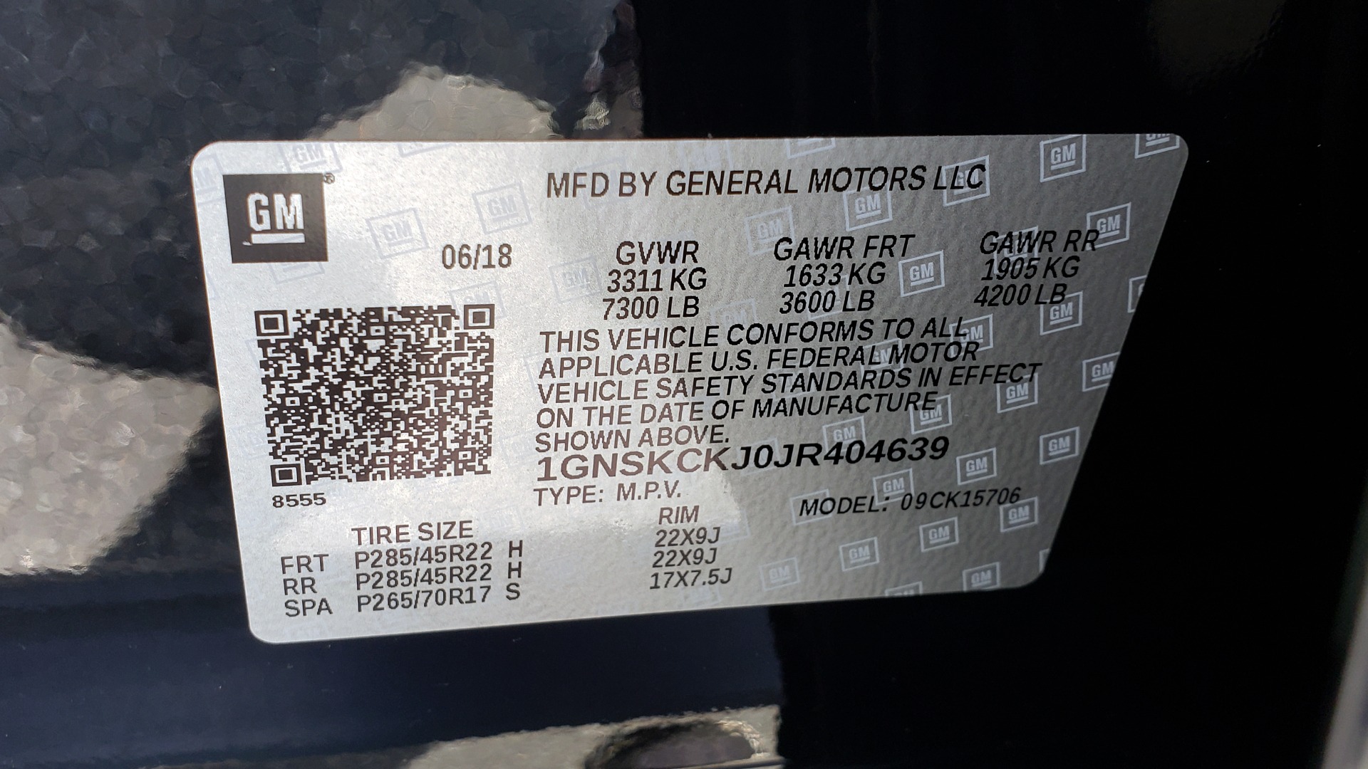 Used 2018 Chevrolet TAHOE PREMIER 4WD / RST EDIT / NAV / SUNROOF / CAMERA / 3-ROW for sale Sold at Formula Imports in Charlotte NC 28227 102