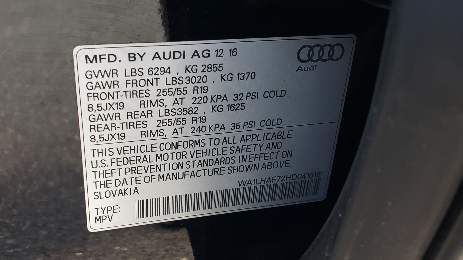 Used 2017 Audi Q7 PREMIUM PLUS / NAV / HTD STS / SUNROOF / REARVIEW / 3-ROW for sale Sold at Formula Imports in Charlotte NC 28227 93