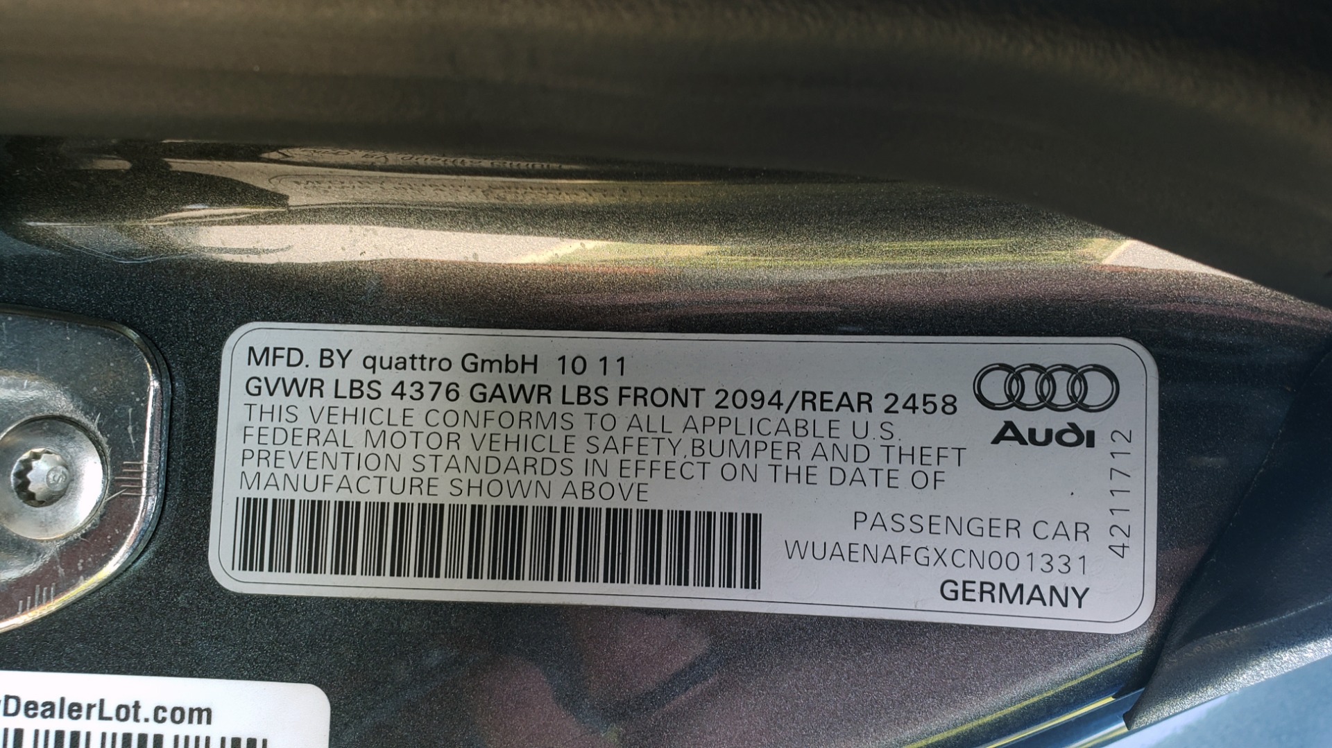 Used 2012 Audi R8 5.2L V10 / AWD / COUPE / NAV / 6-SPD AUTO / CUSTOM WRAP for sale Sold at Formula Imports in Charlotte NC 28227 63
