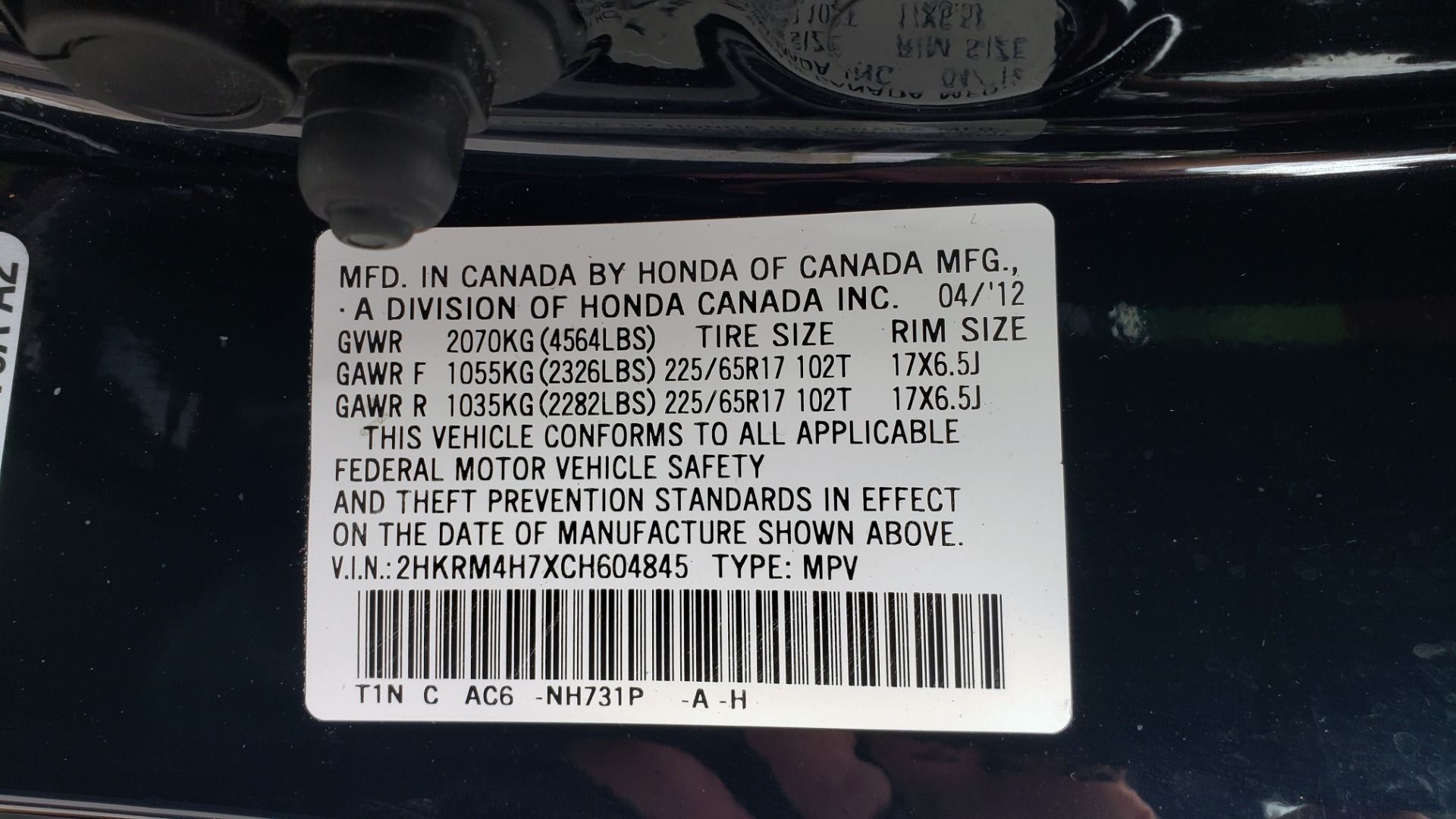 Used 2012 Honda CR-V EX-L / AWD / 5DR / SUNROOF / HEATED SEATS / REARVIEW for sale Sold at Formula Imports in Charlotte NC 28227 76