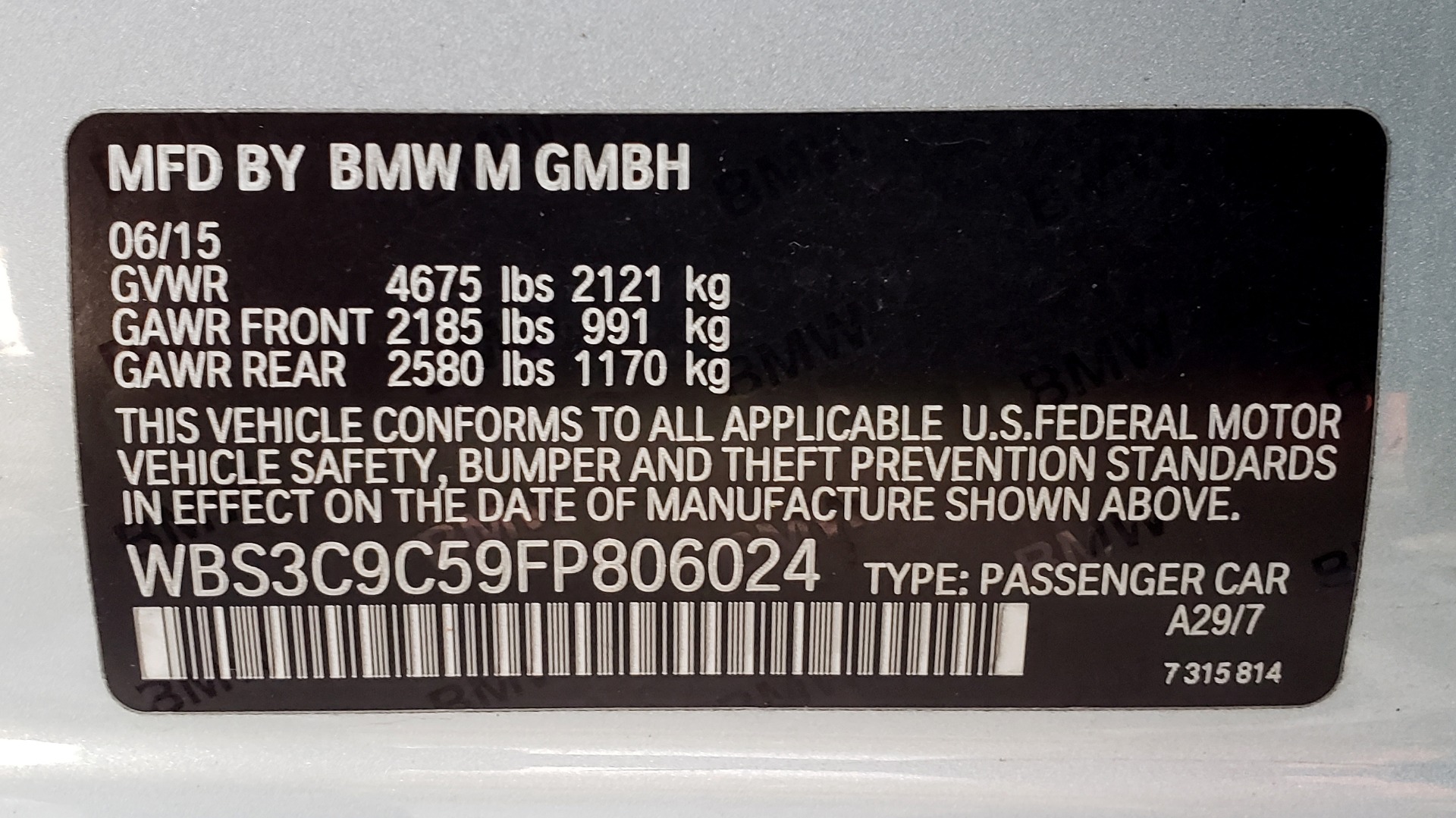 Used 2015 BMW M3 EXECUTIVE PKG / NAV / CAMERA / HUD / CARBON FIBER ROOF for sale Sold at Formula Imports in Charlotte NC 28227 88