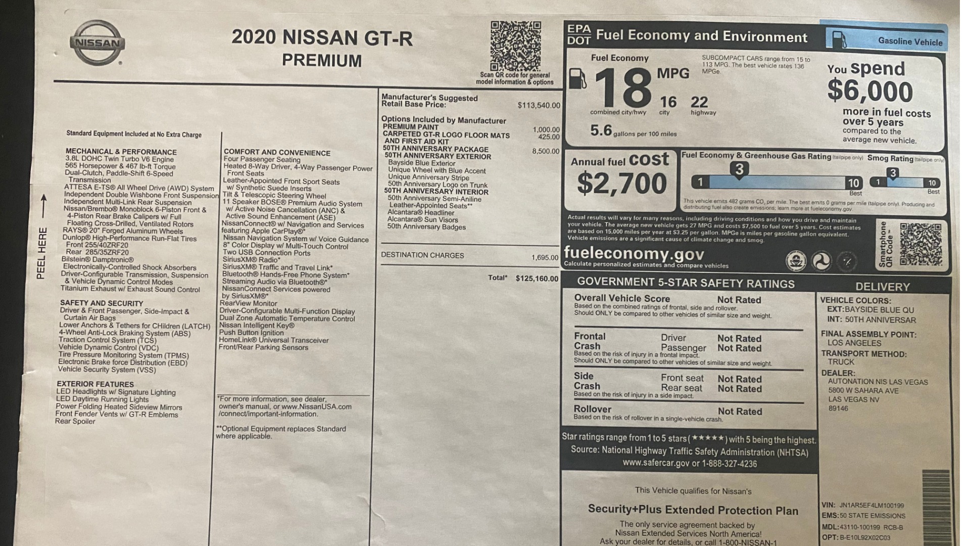 Used 2020 Nissan GT-R Premium for sale Sold at Formula Imports in Charlotte NC 28227 34