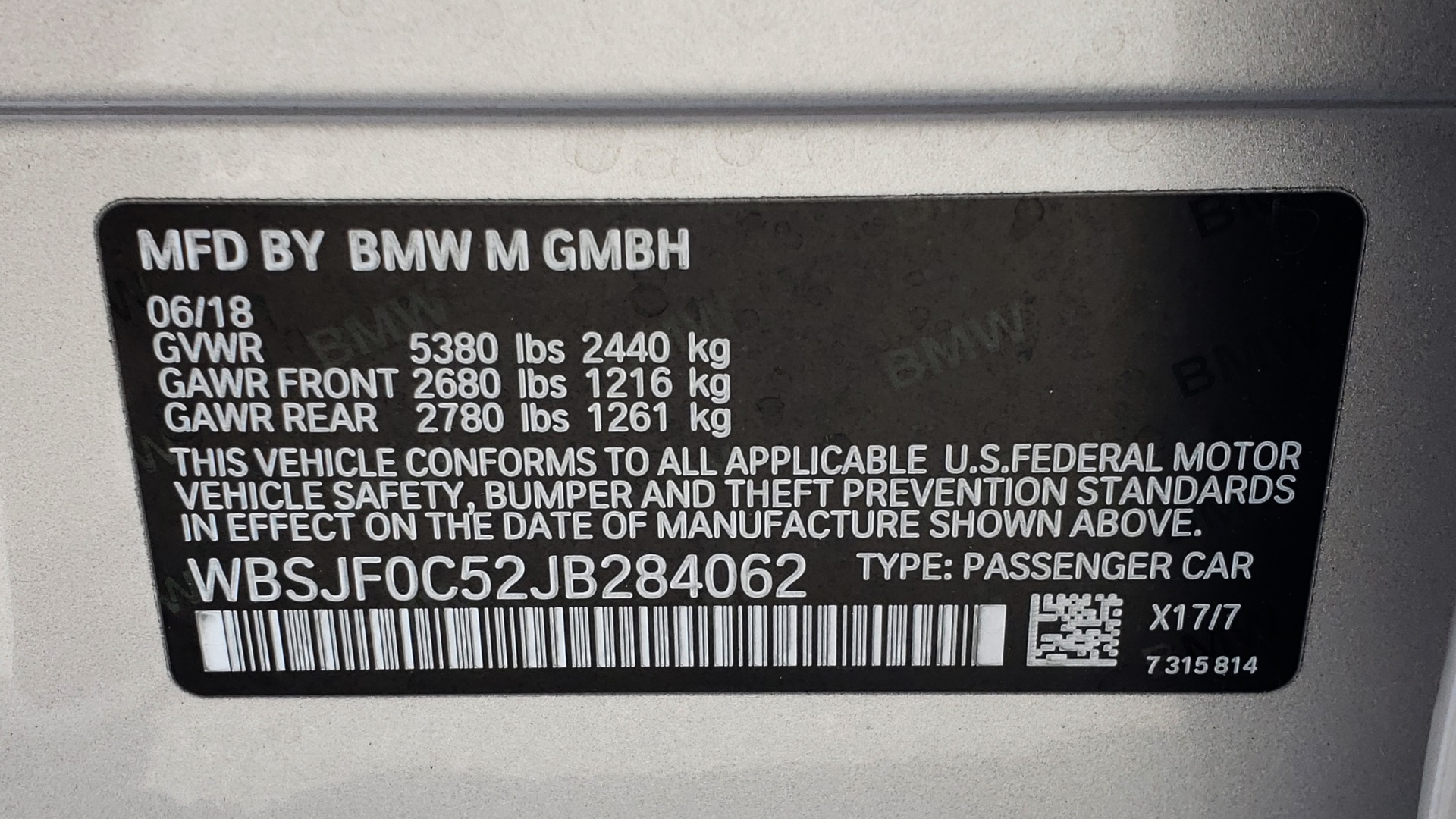 Used 2018 BMW M5 for sale Sold at Formula Imports in Charlotte NC 28227 88