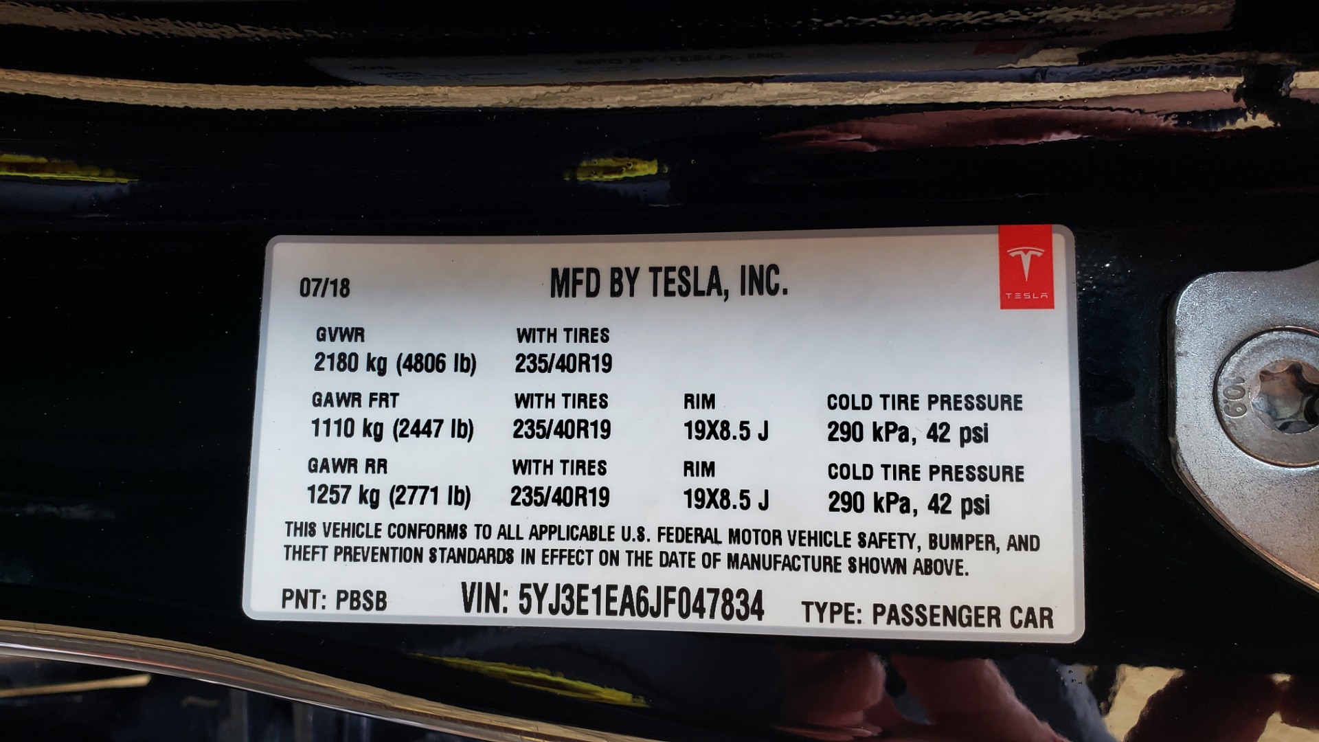 Used 2018 Tesla MODEL 3 LONG RANGE BATTERY / NAV / GLASS ROOF / REARVIEW for sale Sold at Formula Imports in Charlotte NC 28227 82