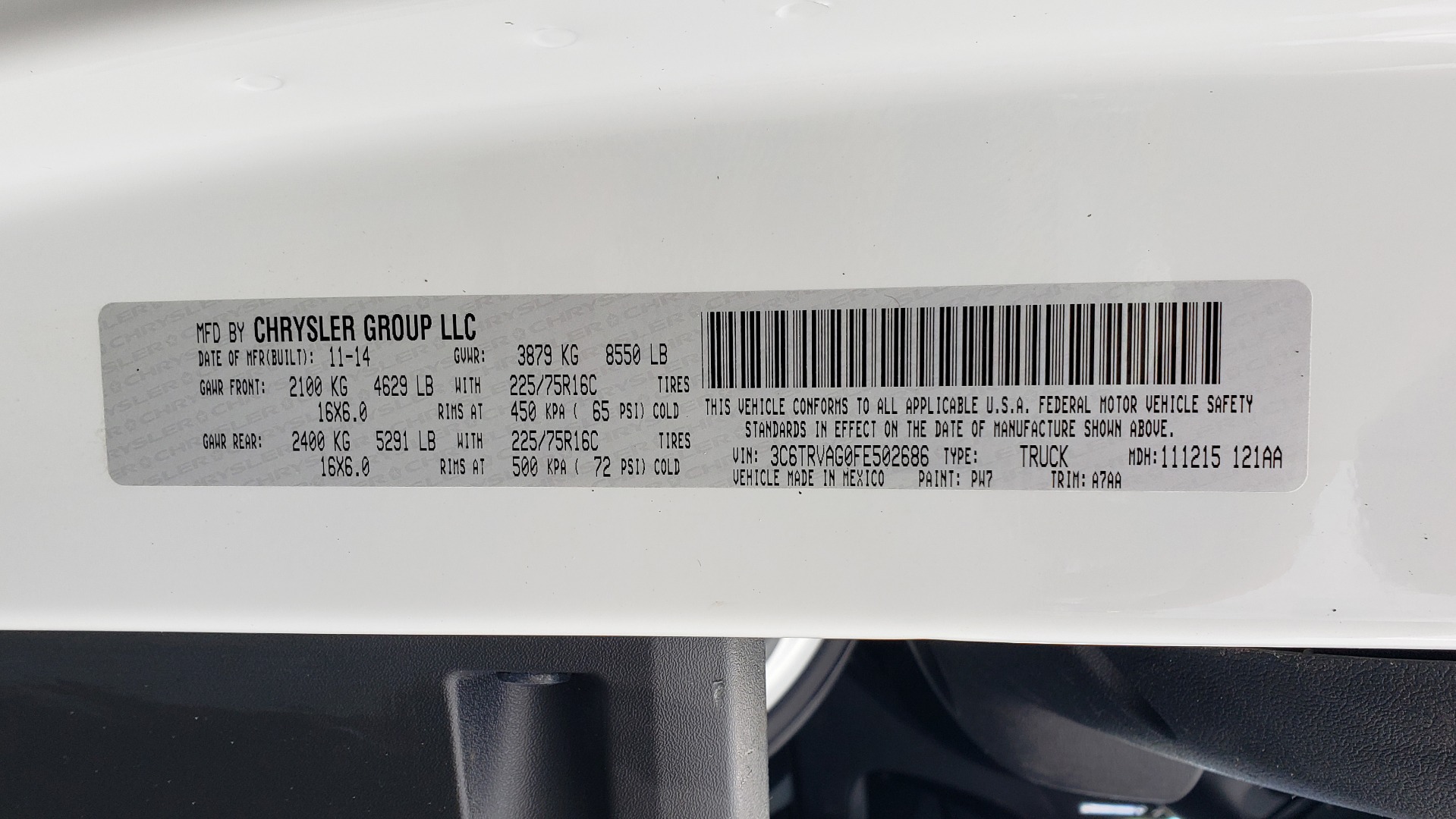 Used 2015 Ram PROMASTER CARGO VAN 1500 / LOW ROOF / 136IN WB / ROOF RACK / 1-OWNER for sale Sold at Formula Imports in Charlotte NC 28227 57