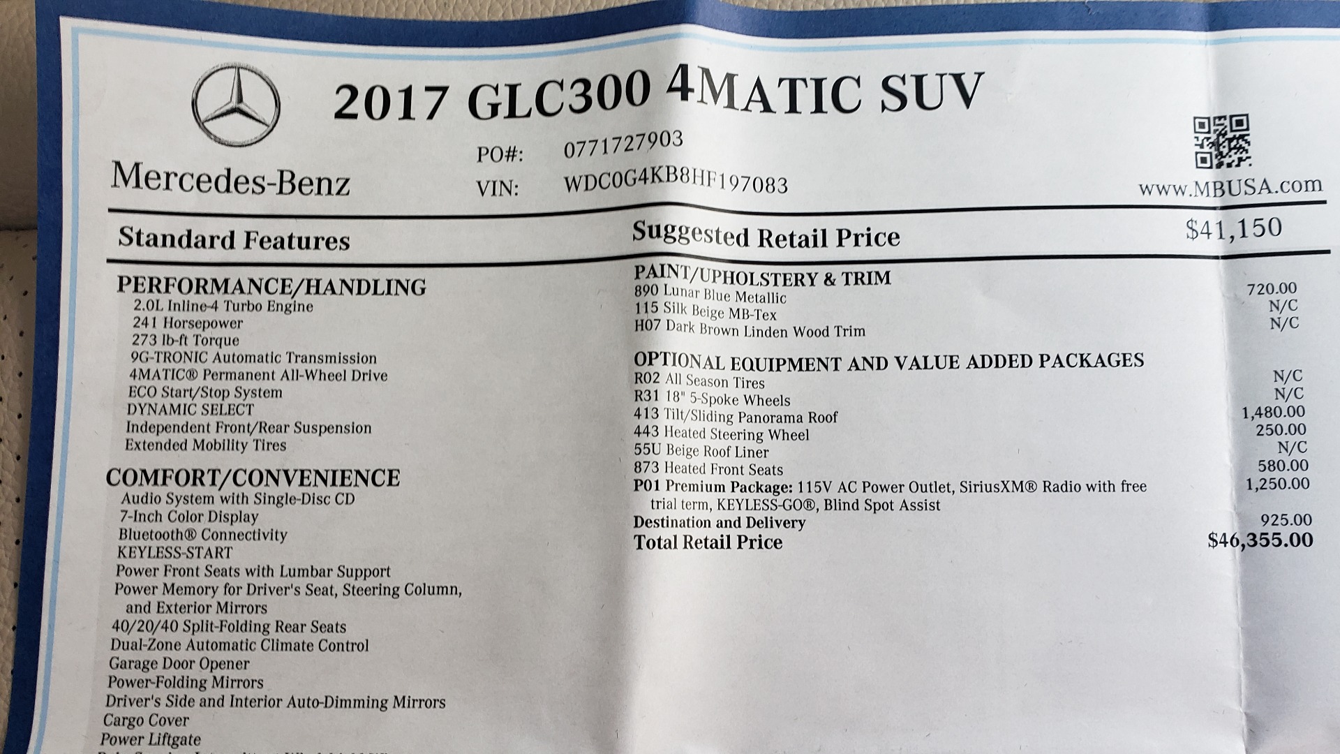 Used 2017 Mercedes-Benz GLC 300 4MATIC / PREM / NAV / KEYLESS-GO / SUNROOF / REARVIEW for sale Sold at Formula Imports in Charlotte NC 28227 82
