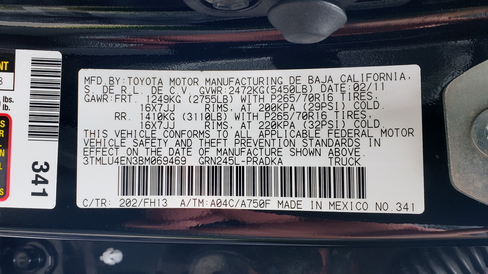 Used 2011 Toyota TACOMA 4WD / 4.0L V6 / 5-SPD AUTO / TRD OFF-ROAD PKG / BED LINER for sale Sold at Formula Imports in Charlotte NC 28227 80