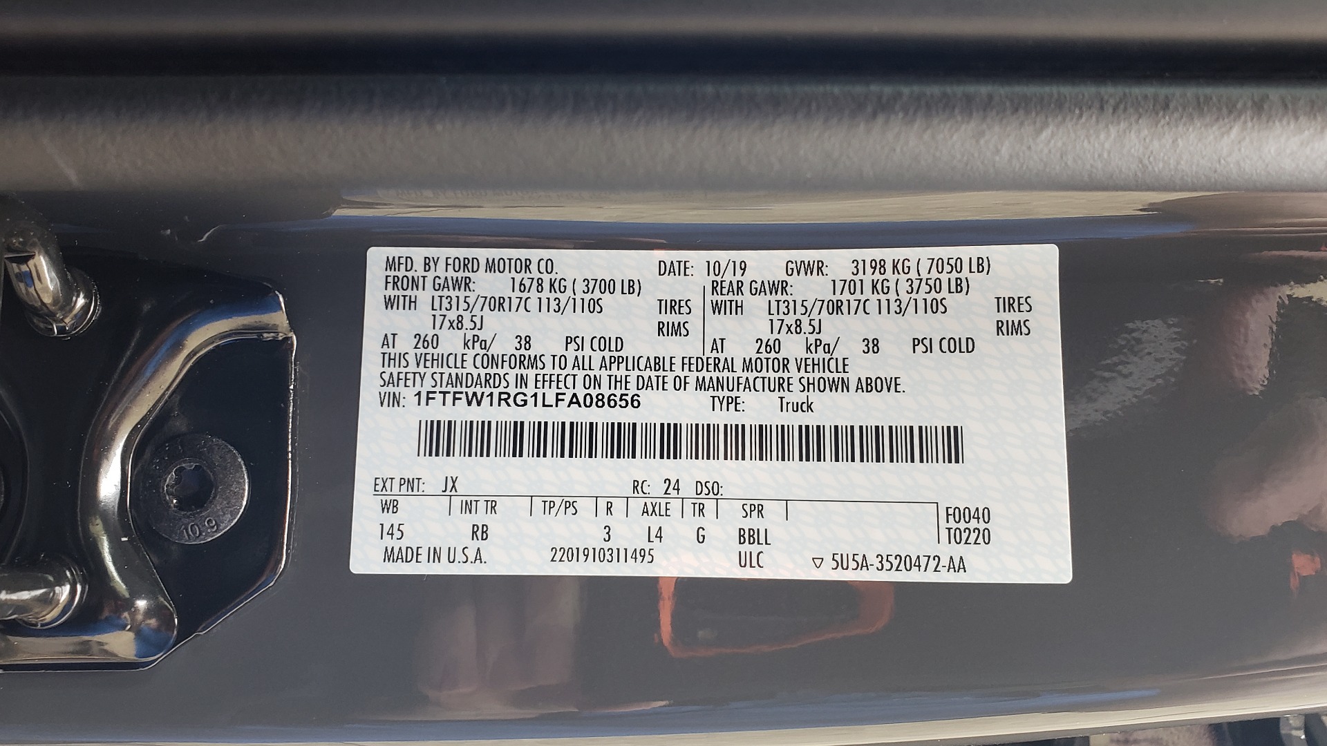 Used 2020 Ford F-150 RAPTOR CREWCAB 4WD / LIFTED / CUSTOM WHEELS / LOADED for sale Sold at Formula Imports in Charlotte NC 28227 101