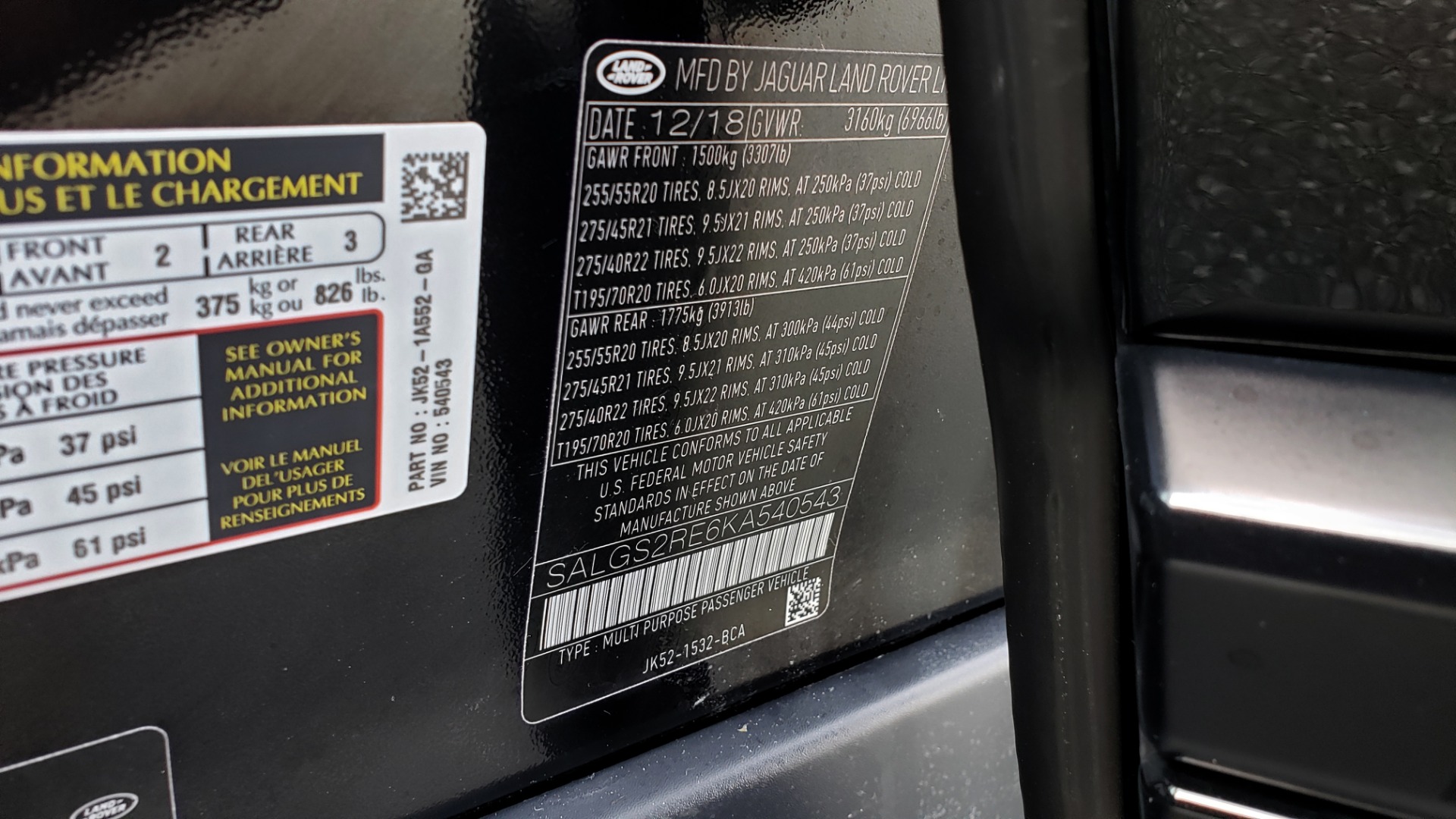 Used 2019 Land Rover RANGE ROVER SCV8 / NAV / PANO-ROOF / MERIDIAN / REARVIEW for sale Sold at Formula Imports in Charlotte NC 28227 103