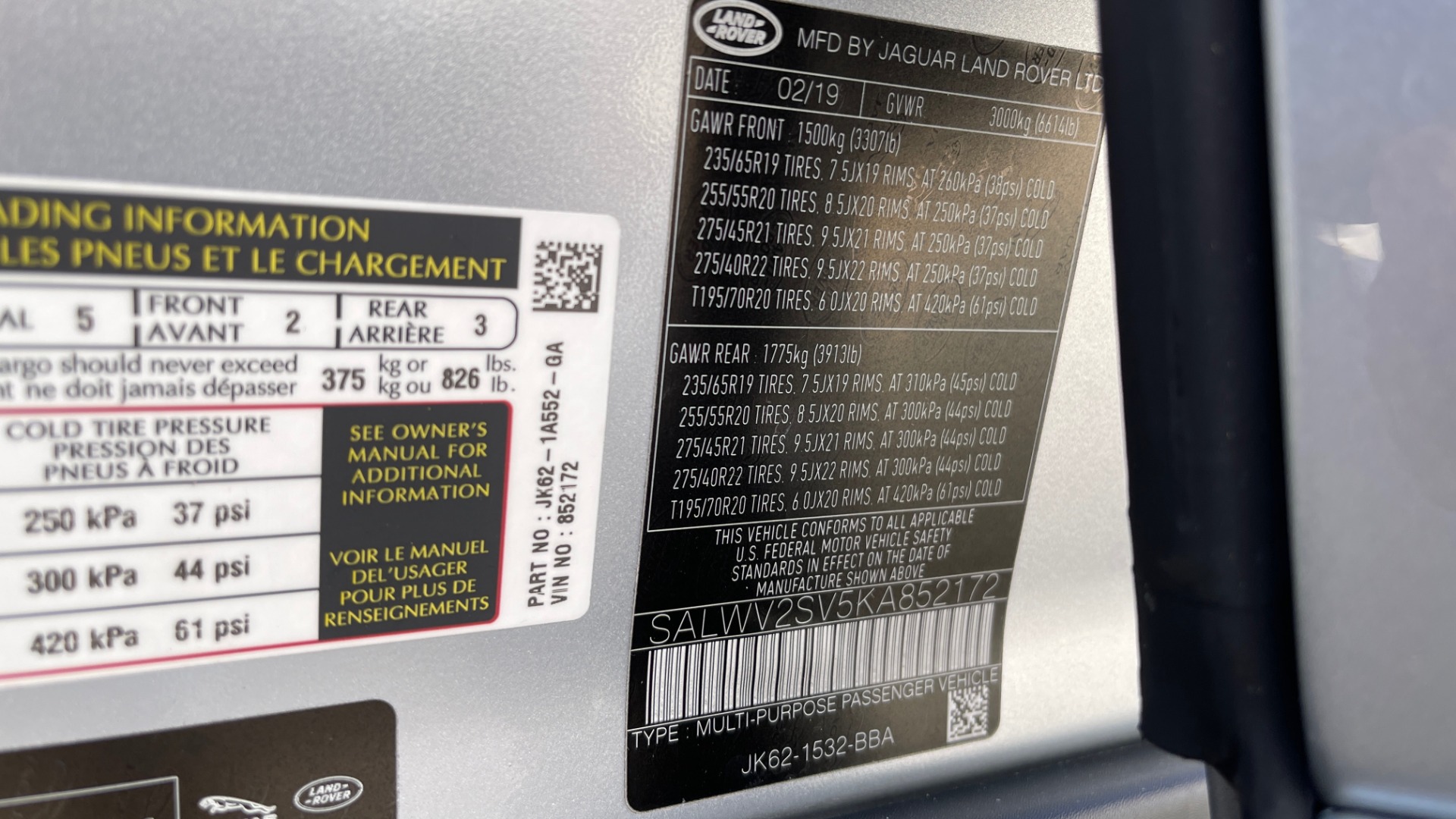 Used 2019 Land Rover RANGE ROVER SPORT HSE DYNAMIC / 3.0L SC V6 / 8-SPD / APPLE / NAV / SUNROOF / REARVIEW for sale Sold at Formula Imports in Charlotte NC 28227 96