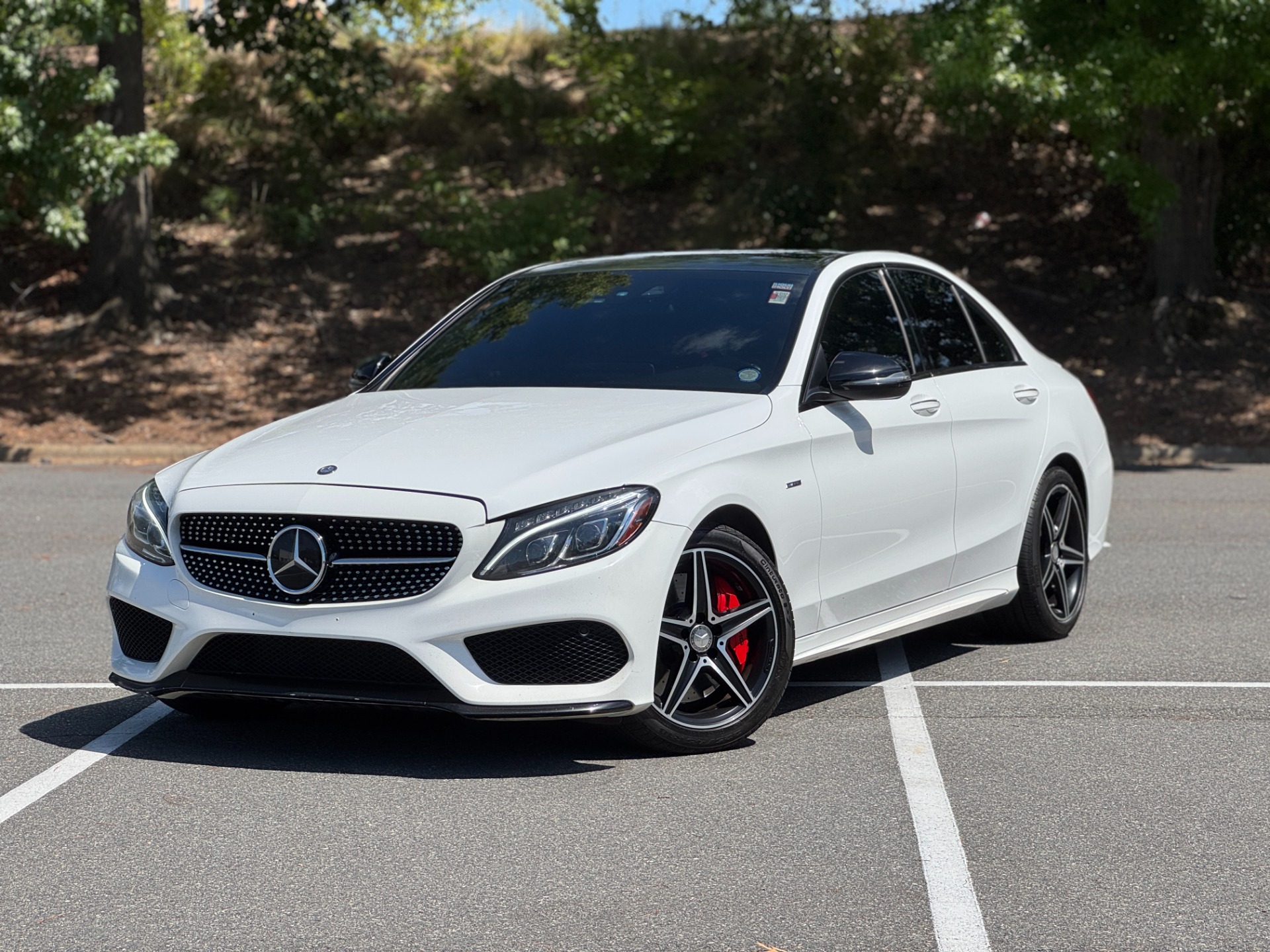 Used 2016 Mercedes-Benz C-Class C 450 AMG 4MATIC PREMIUM PKG / DRIVE ASSIST / LIGHTING PKG / AMG WHEELS for sale $20,495 at Formula Imports in Charlotte NC 28227 1