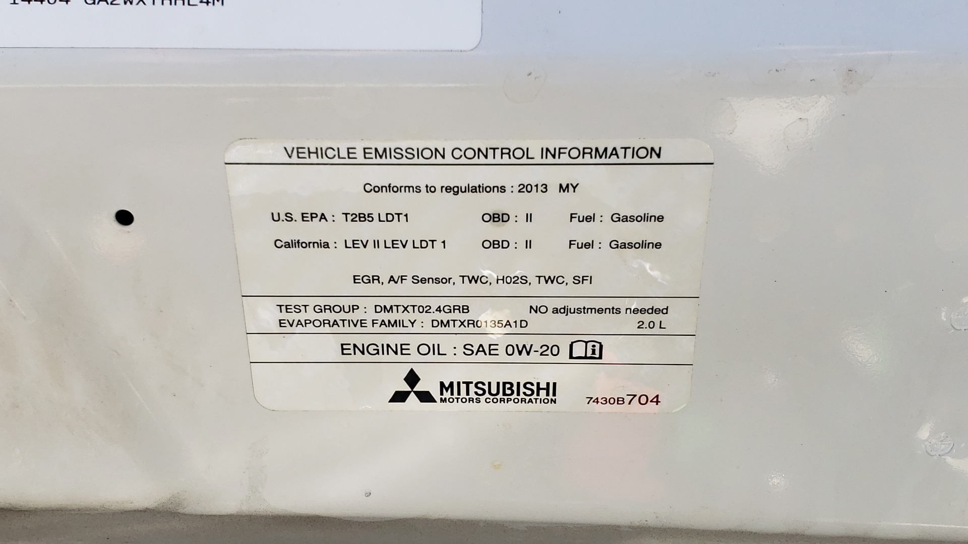 Used 2013 Mitsubishi OUTLANDER SPORT SE / 2WD / 4-DR SUV / CVT TRANS / PREMIUM SOUND / REARVIEW for sale Sold at Formula Imports in Charlotte NC 28227 12