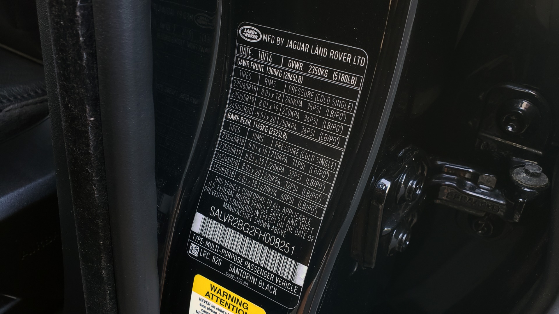 Used 2015 Land Rover RANGE ROVER EVOQUE PURE PREMIUM / PURE PLUS / CLIMATE COMFORT / REARVIEW for sale Sold at Formula Imports in Charlotte NC 28227 92