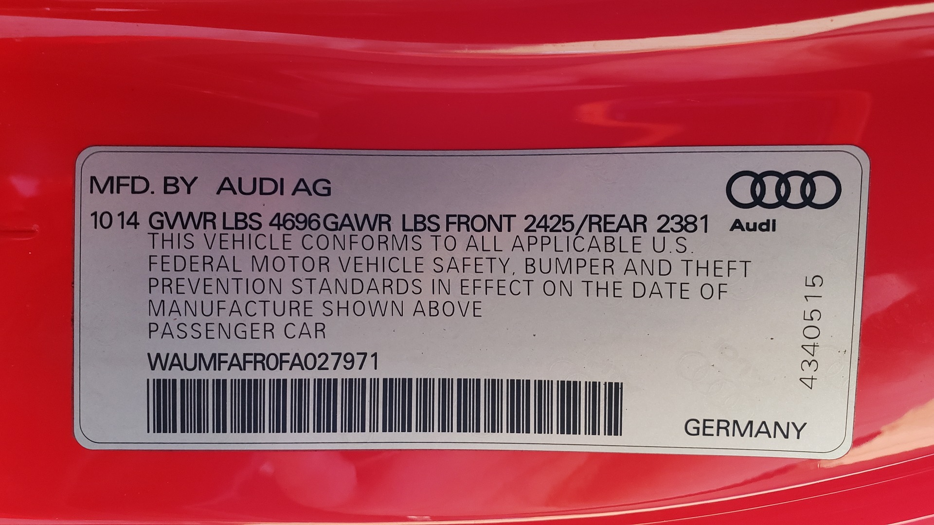 Used 2015 Audi A5 PREMIUM PLUS 2.0T / SPORT PLUS / S-LINE / SUNROOF / REARVIEW for sale Sold at Formula Imports in Charlotte NC 28227 82