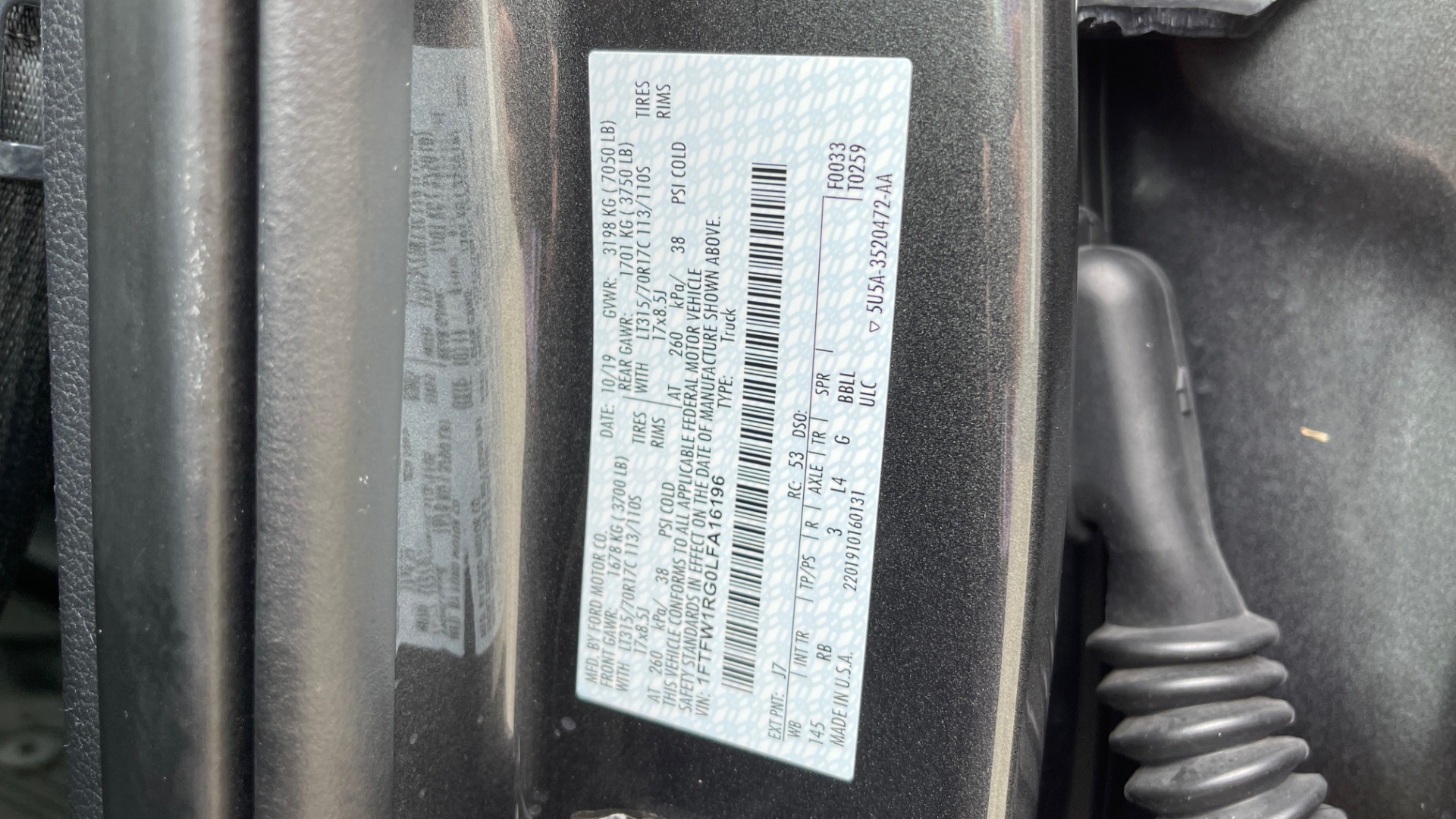 Used 2020 Ford F-150 RAPTOR 4X4 SUPERCREW / NAV / B&O SOUND / SUNROOF / REARVIEW for sale Sold at Formula Imports in Charlotte NC 28227 78