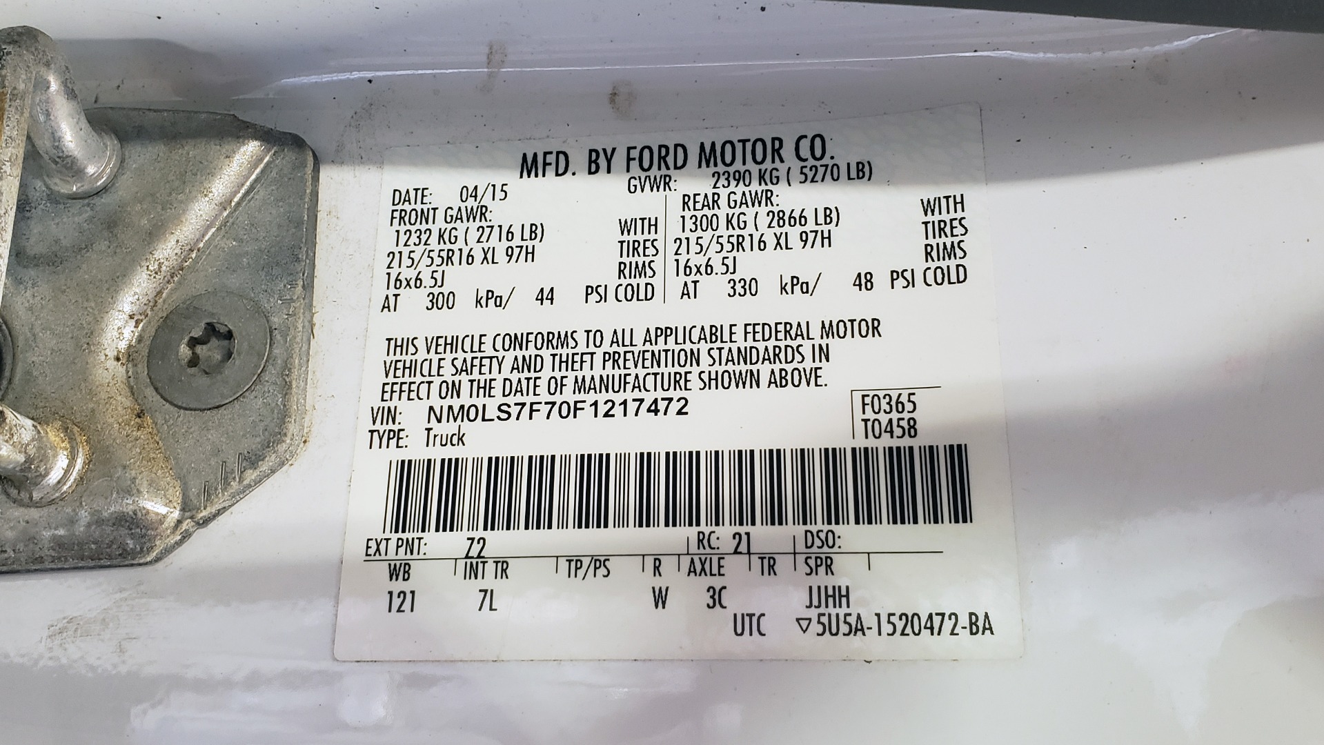Used 2015 Ford TRANSIT CONNECT XLT CARGO VAN / 121-IN WB / 2.5L 4-CYL / AUTO / REARVIEW / WORK VAN for sale Sold at Formula Imports in Charlotte NC 28227 21