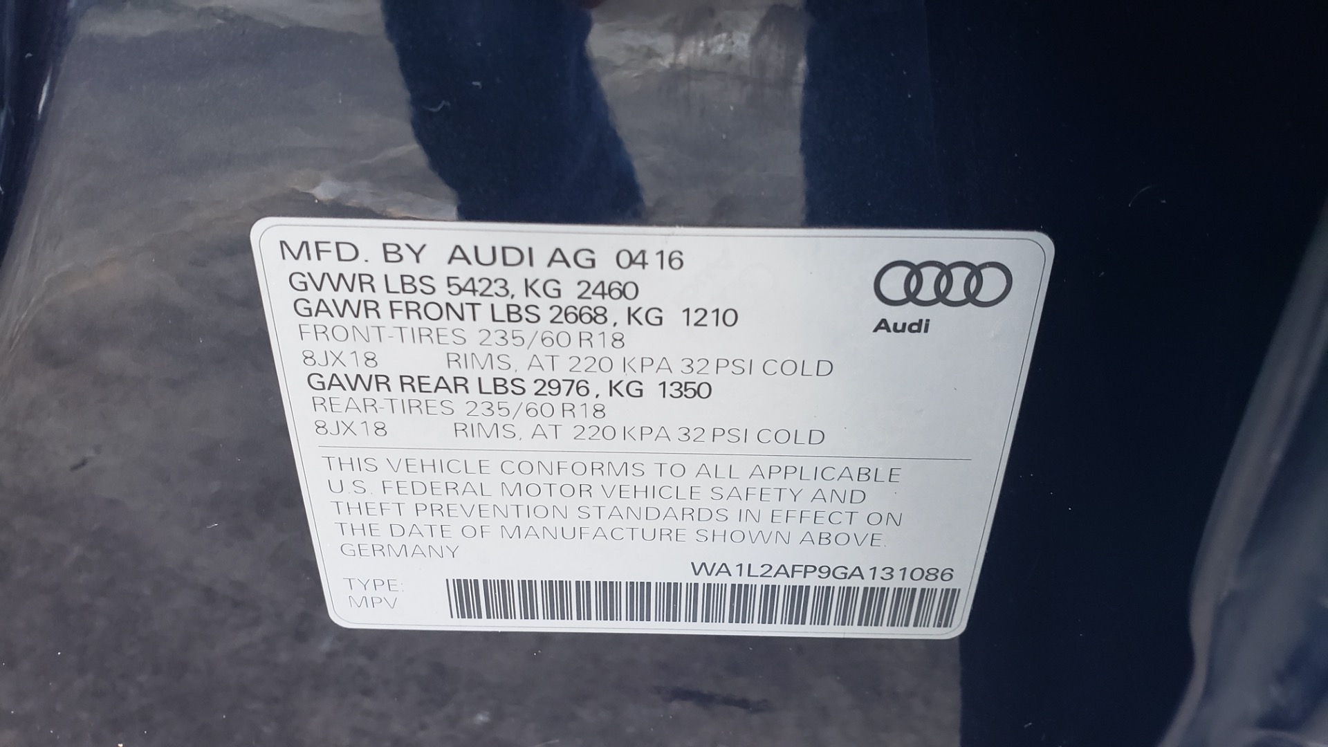 Used 2016 Audi Q5 PREMIUM PLUS 2.0T TIPTRONIC / TECH PKG / NAV / SUNROOF / REARVIEW for sale Sold at Formula Imports in Charlotte NC 28227 84