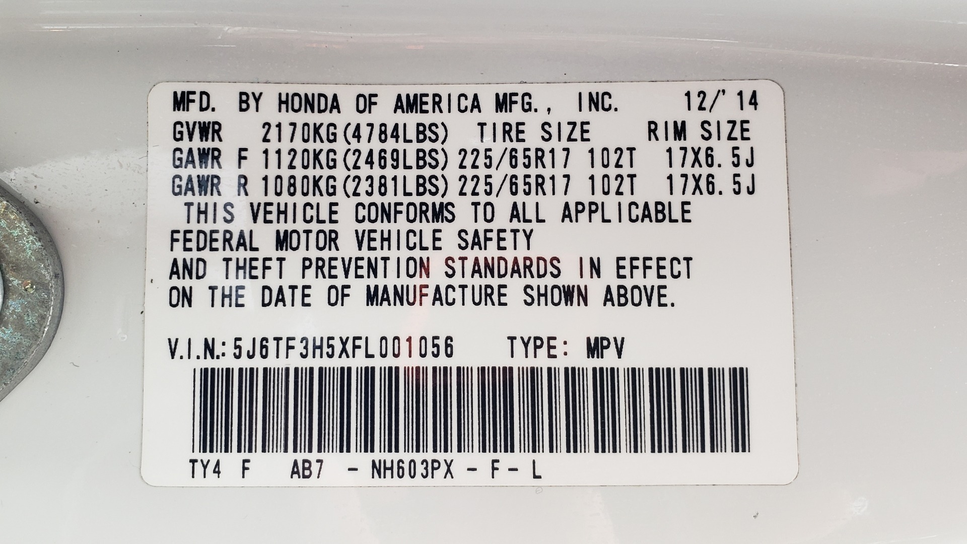 Used 2015 Honda CROSSTOUR EX-L 2WD / SUNROOF / REARVIEW / 17-IN ALLOY WHEELS for sale Sold at Formula Imports in Charlotte NC 28227 77