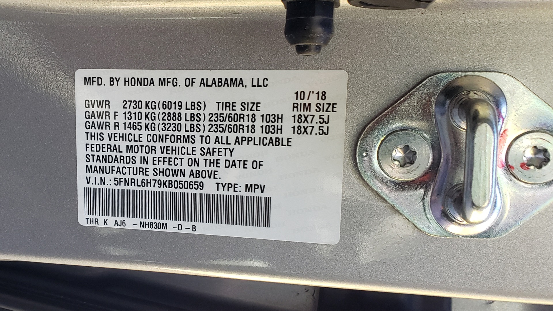 Used 2019 Honda ODYSSEY EX-L BRAUNABILITY / NAV / RES / LKA / BLUE-RAY / SUNROOF / REARVIEW for sale Sold at Formula Imports in Charlotte NC 28227 69