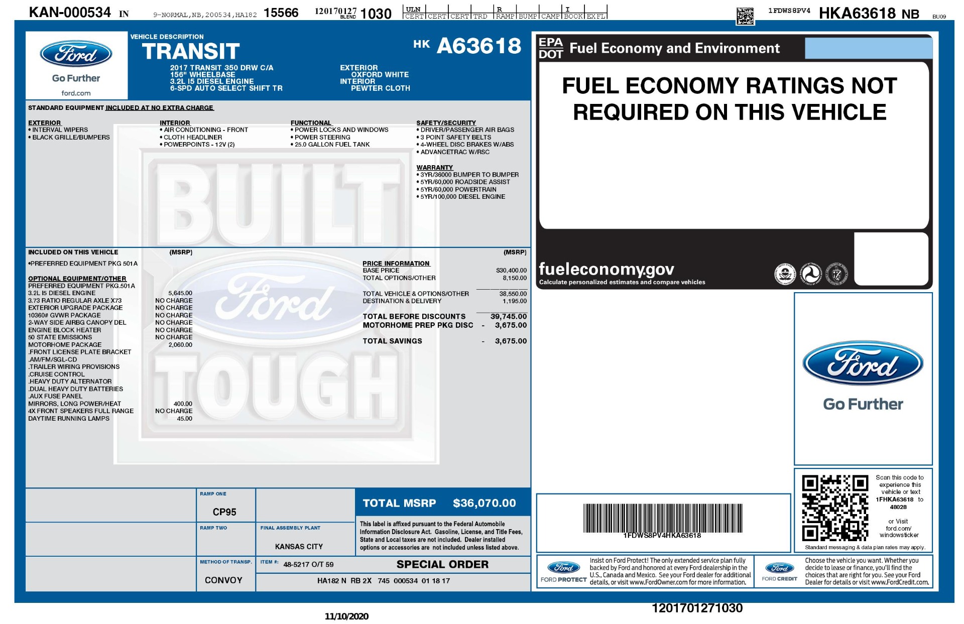 Used 2017 Ford Transit Cutaway 350 HD for sale Sold at Formula Imports in Charlotte NC 28227 135