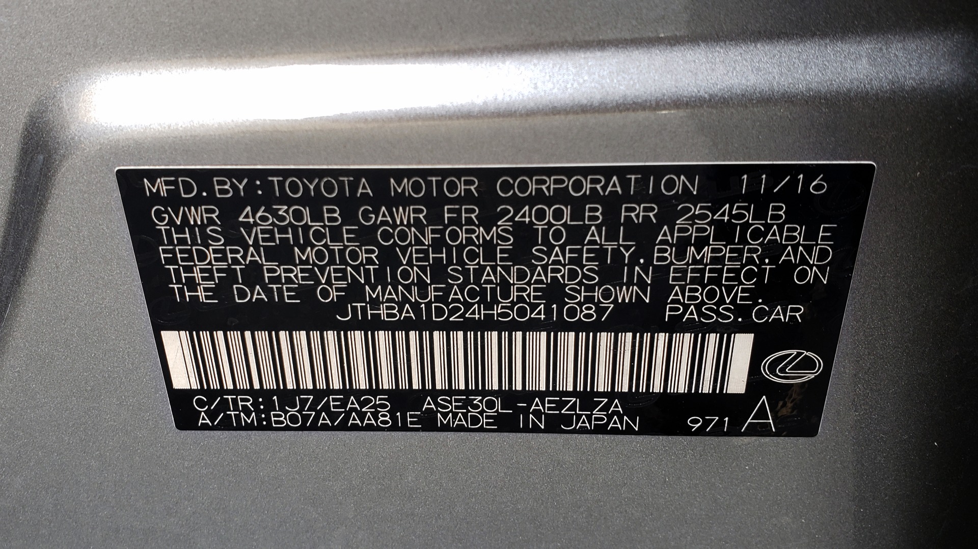 Used 2017 Lexus IS 200 TURBO F-SPORT / BSM / SUNROOF / VENT SEATS / REARVIEW for sale Sold at Formula Imports in Charlotte NC 28227 79