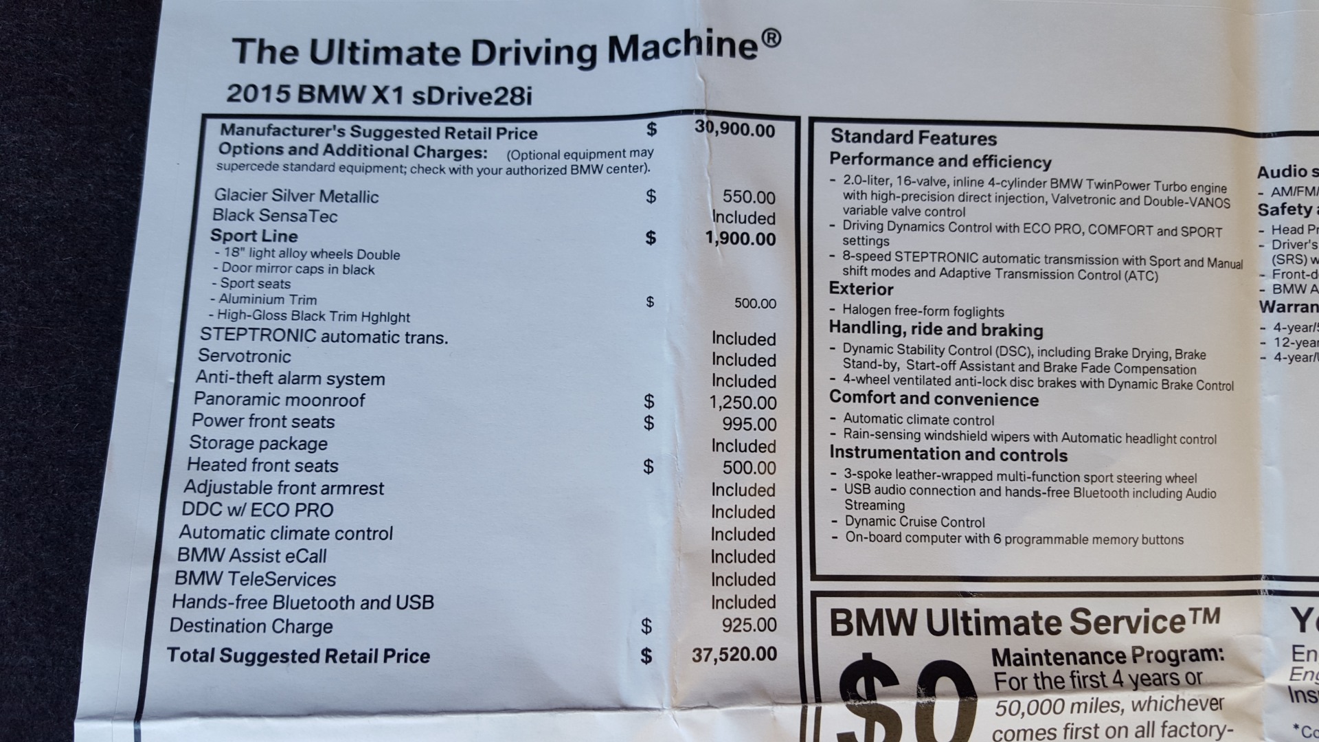 Used 2015 BMW X1 SDRIVE28I / SPORT LINE / PANO-ROOF / HTD STS / DUAL-ZONE CLIMATE for sale Sold at Formula Imports in Charlotte NC 28227 85