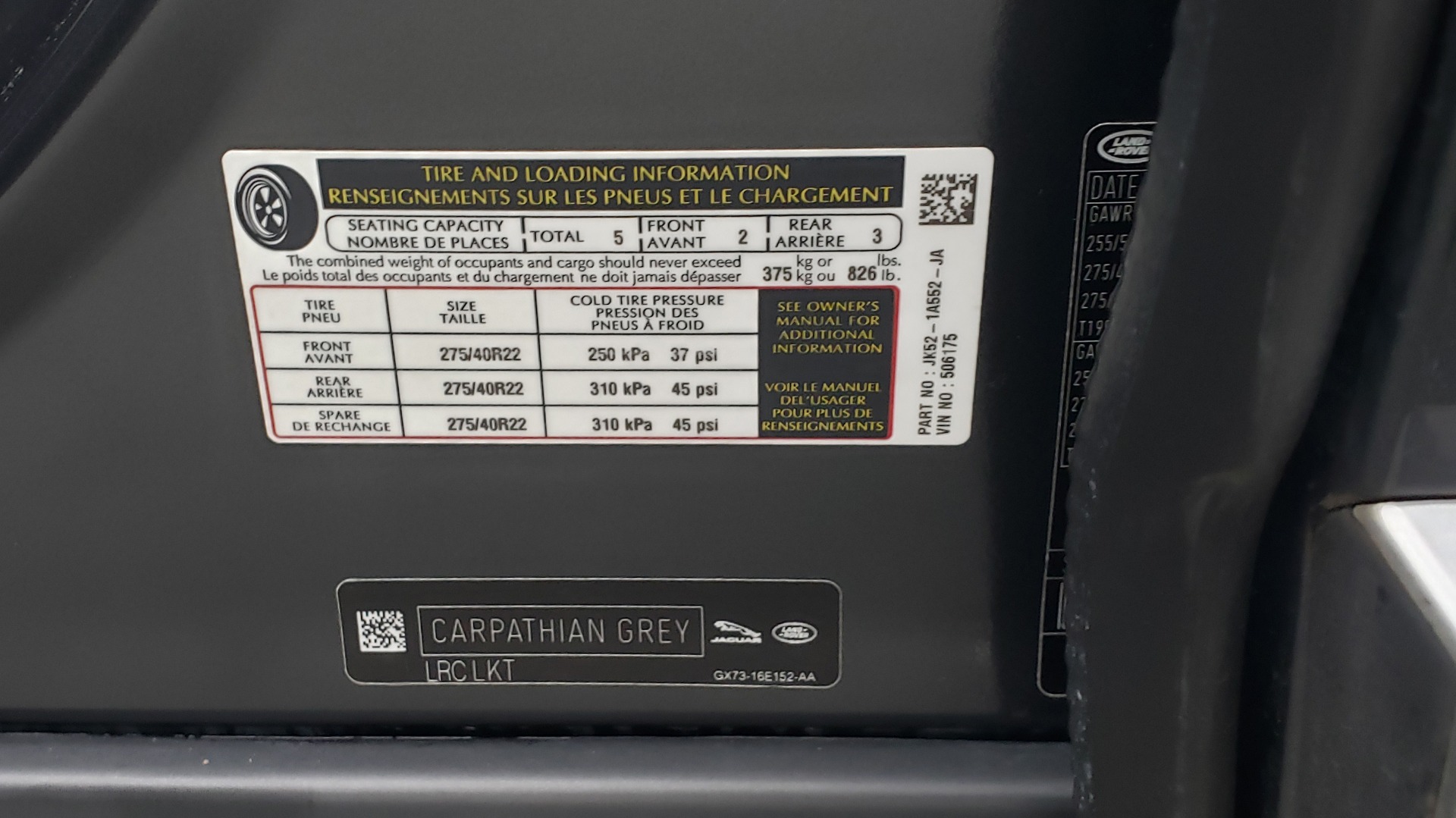 Used 2018 Land Rover RANGE ROVER AUTOBIOGRAPHY SC V8 / LONG / NAV / PANOROOF / ENT SYS / REARVIEW for sale Sold at Formula Imports in Charlotte NC 28227 107