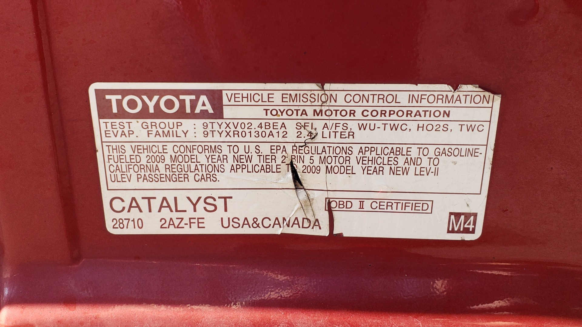 Used 2009 Toyota CAMRY LE / 2.4L SEDAN / FWD / 4-CYL / AUTO / CLOTH / CLEAN for sale Sold at Formula Imports in Charlotte NC 28227 12