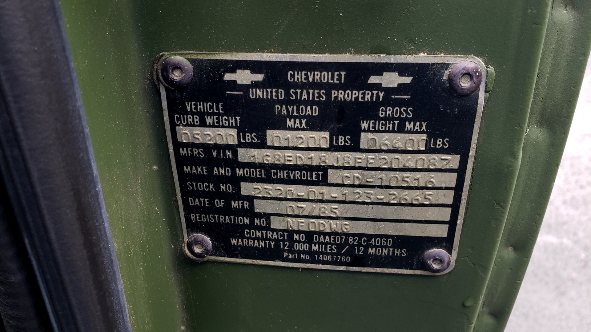 Used 1985 Chevrolet BLAZER D10 MILITARY SUV / 4X4 / 6.2L DIESEL V8 / VINTAGE AIR for sale Sold at Formula Imports in Charlotte NC 28227 23