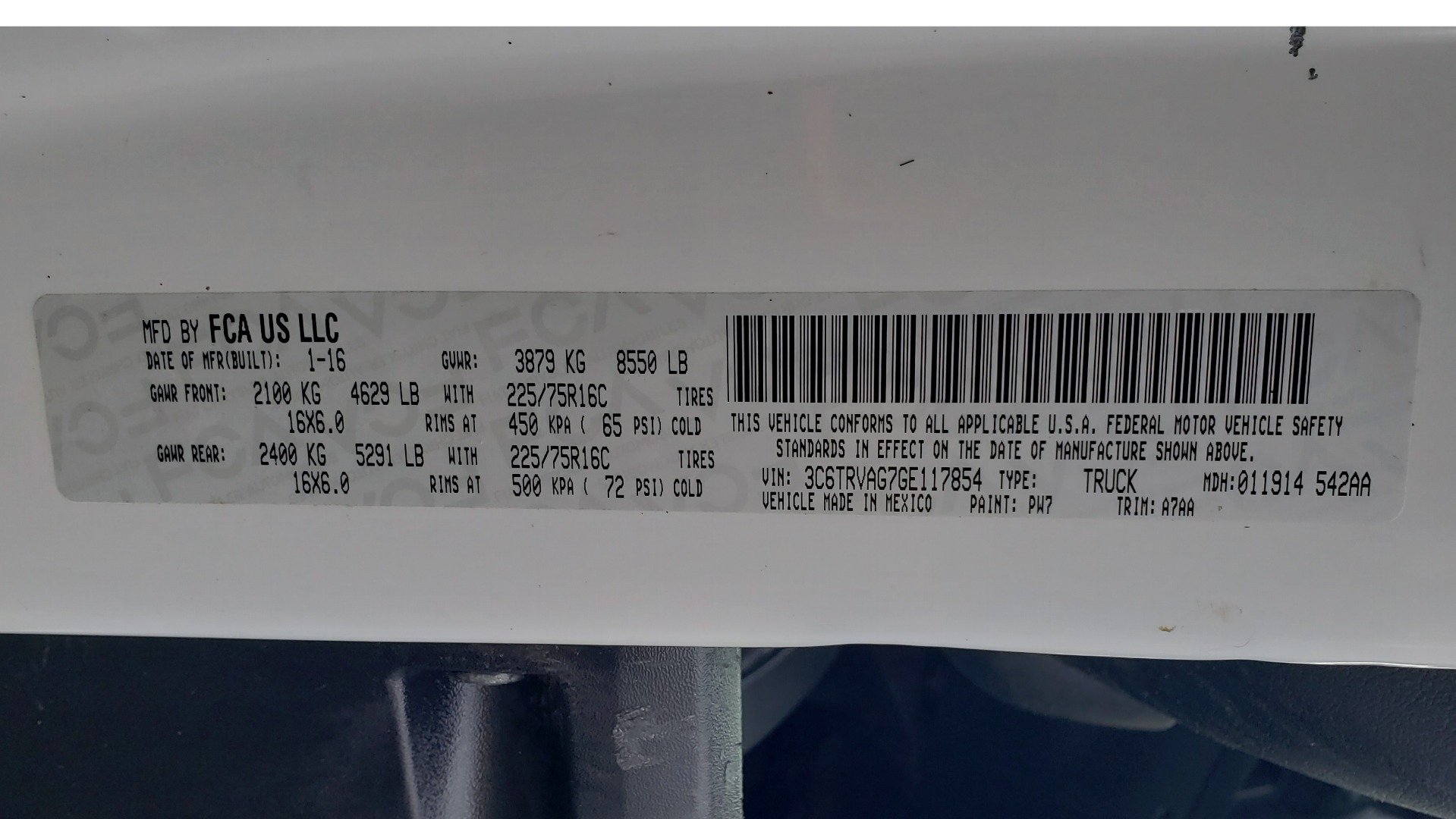 Used 2016 Ram PROMASTER CARGO VAN 136 WB / LOW ROOF / 3.6L V6 / 6-SPD AUTO / REARVIEW for sale Sold at Formula Imports in Charlotte NC 28227 52