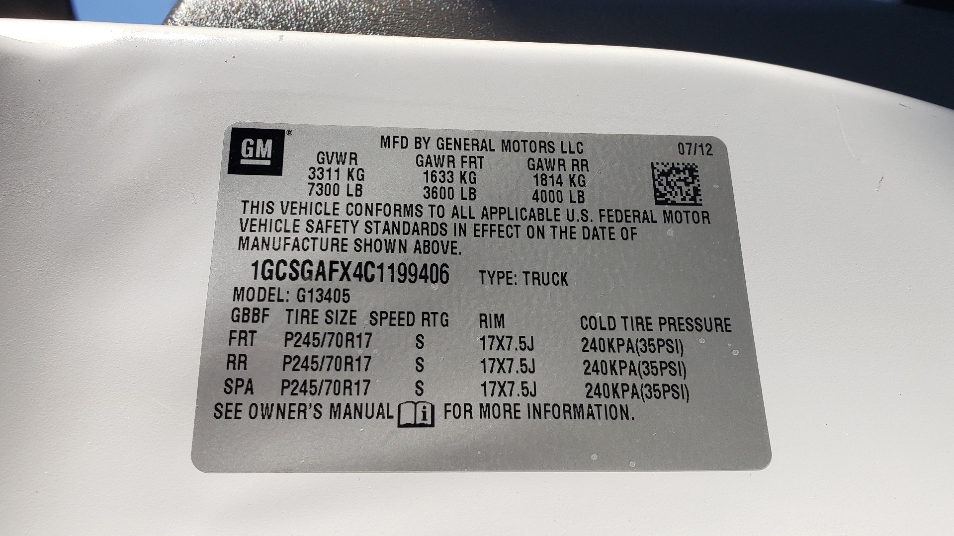 Used 2012 Chevrolet EXPRESS WORK VAN 1500 / 135 WB / 4.3L V6 / 4-SPD AUTO / ROOF RACK for sale Sold at Formula Imports in Charlotte NC 28227 52